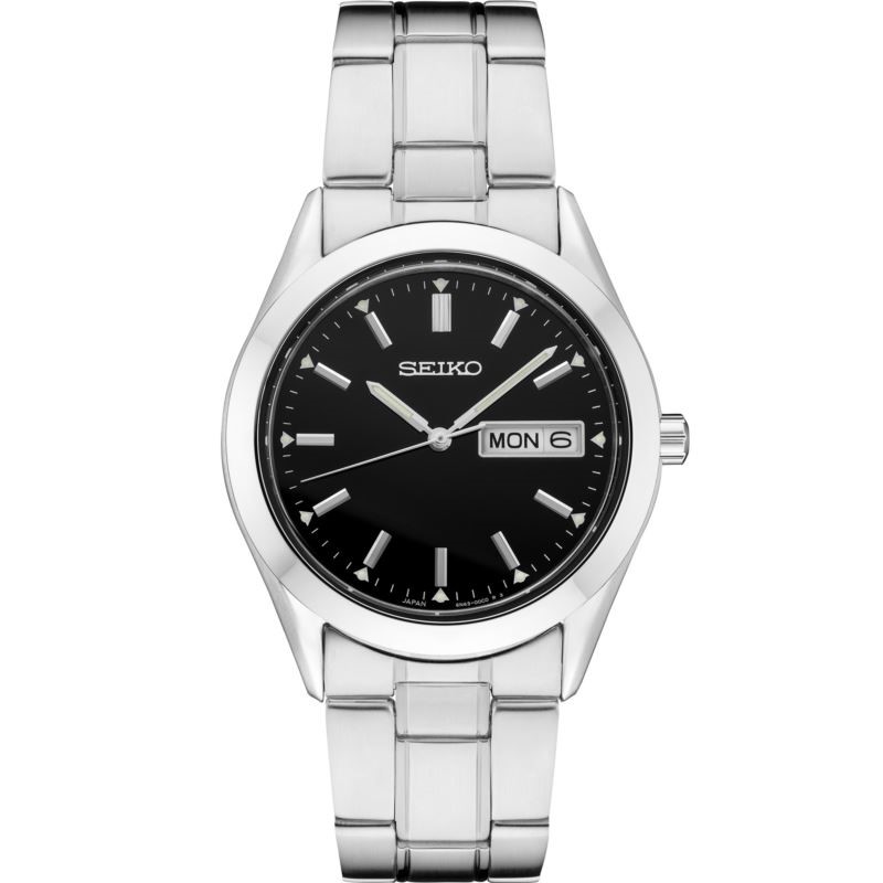 Mens Essentials Stainless-Steel Watch - (Black Dial)