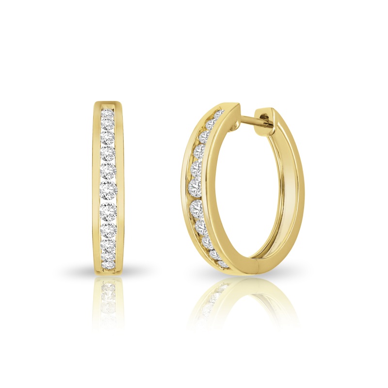 Hoop Earrings in 18K Yellow Gold