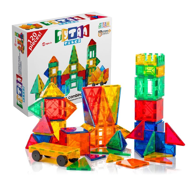 120 - Piece Magentic Tiles