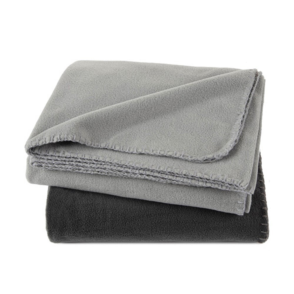 2-Pack Supersoft Microfiber Throw Set Light Gray/Charcoal Gray