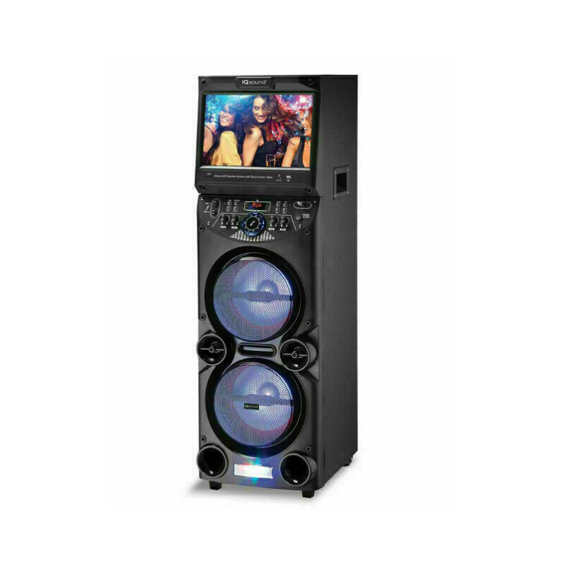 2 x 10 Inch WiFi Karaoke Speaker System with 14 Inch Touch Screen Tablet