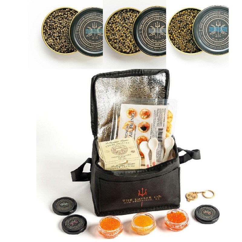 1 oz Classic White Sturgeon & 1 oz Siberian Sturgeon & 1 oz Russian Osetra Caviar