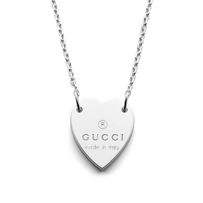 Necklace Trademark Heart Pendant in Sterling Silver