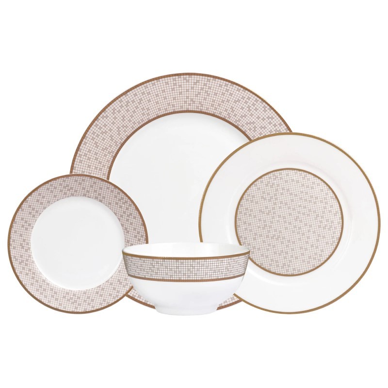Mosaic Bone China 16Pc Dinnerware Set
