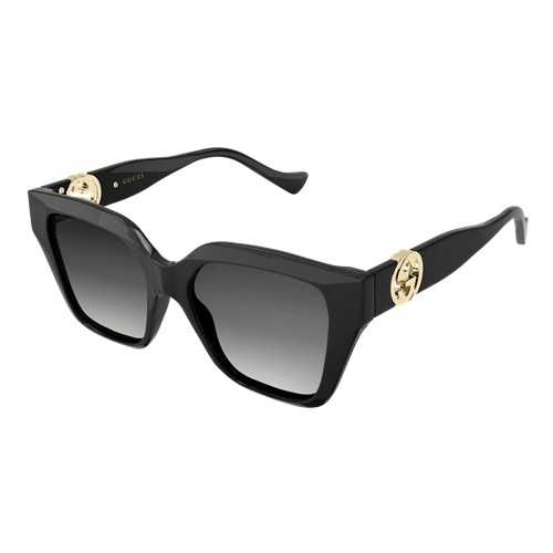 Gucci Womens GG1023S Sunglasses Black/Grey Gradient, Size 54 frame