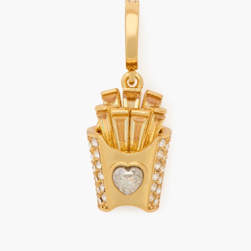 One in a million fries charm Clear/Gold