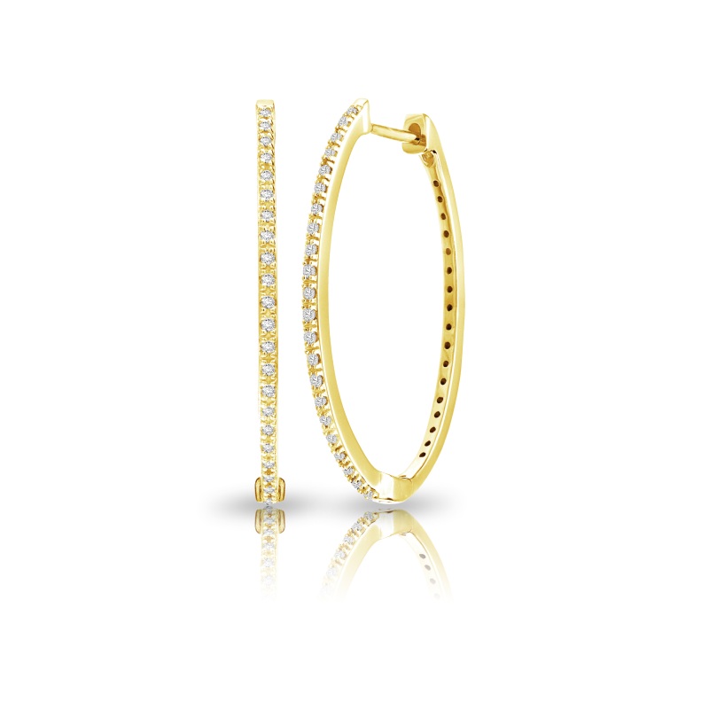 Hoop Earrings in 18K Yellow Gold