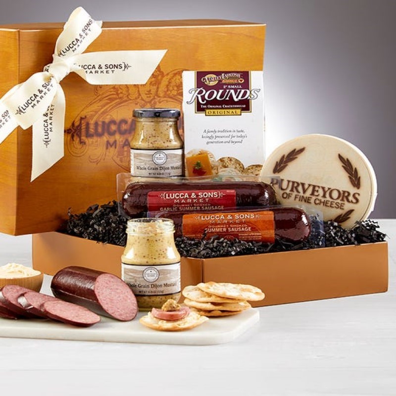 Lucca & Sons Sausage and Cheese Gift Box