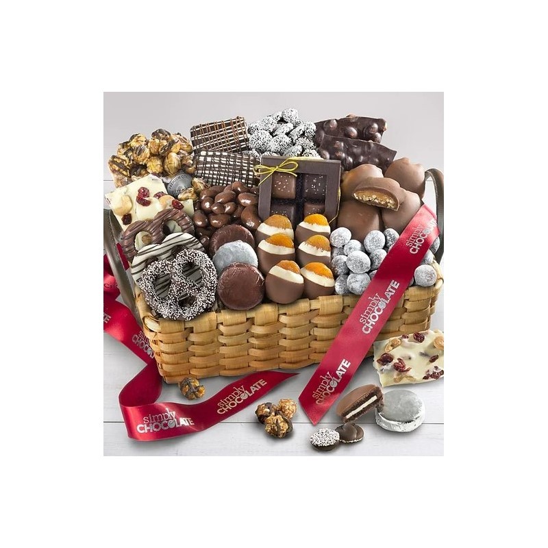 Simply Chocolate Splendid Sweets Basket- Deluxe
