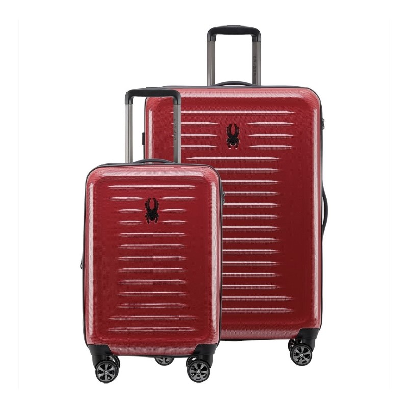 2Pc Set Rails Hardside Luggage (22/30) - (Red)