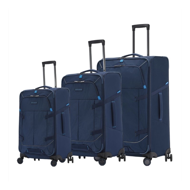 3Pc Set Freestyle Softside Luggage (22/26/30) - (Navy)