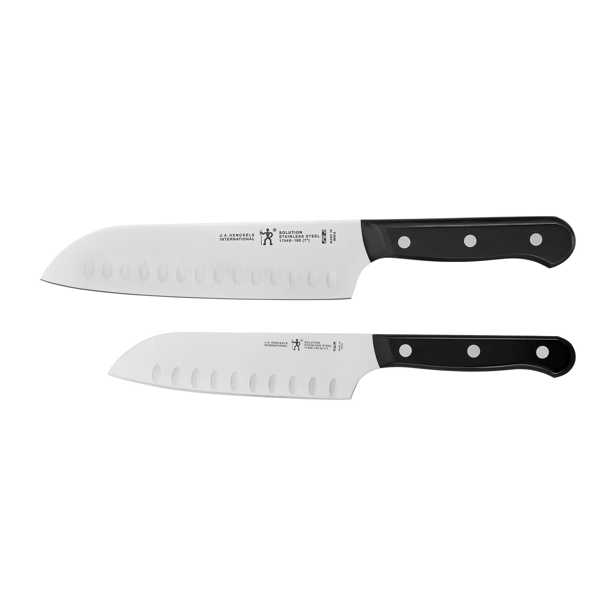 2pc Solution Santoku Asian Knife Set