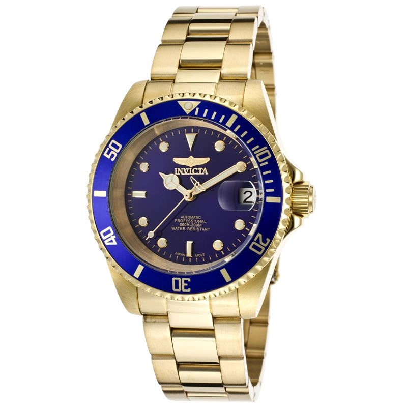 Mens Pro Diver Automatic Blue Dial Watch
