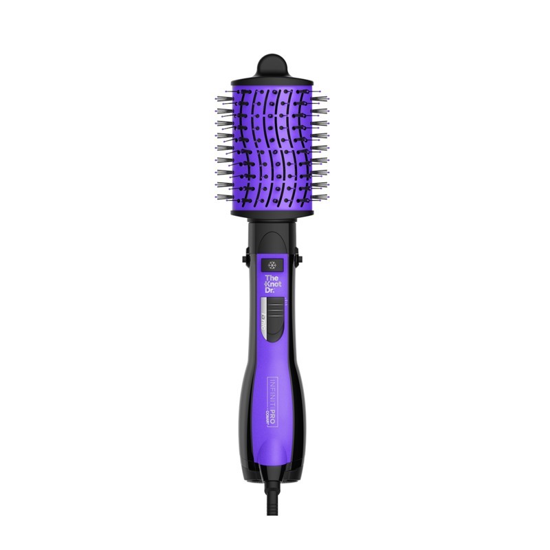 InfinitiPro The Knot Dr. All-In-One Dryer Brush - (Black-Purple)