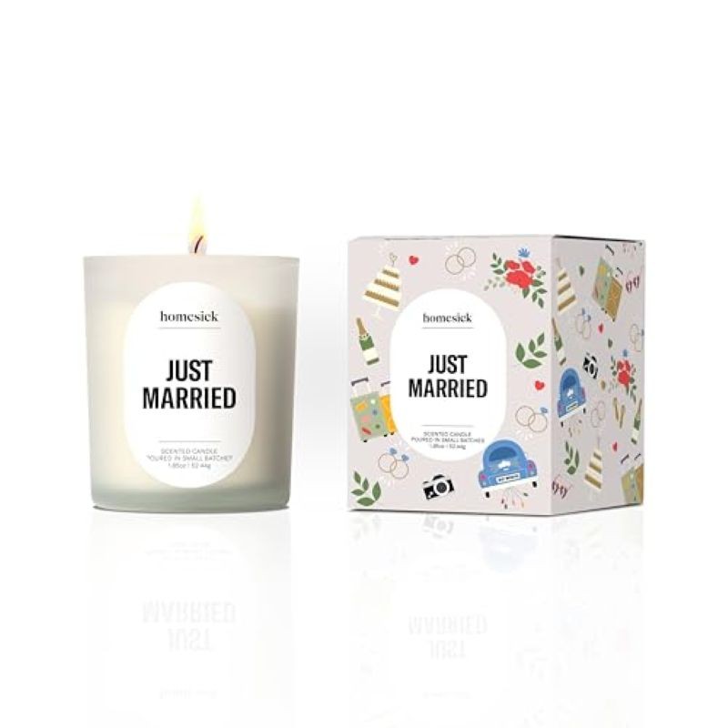Just Married Candle