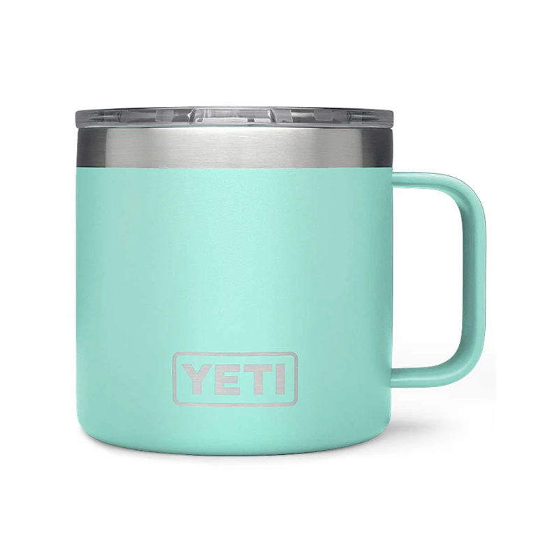 14 - Oz Rambler Mug with Lid - (Seafoam)